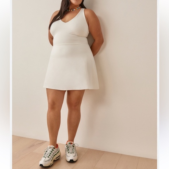 Reformation Bella EcoMove Active Dress in White - Picture 1 of 16